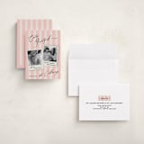 "Extra" - Holiday Birth Announcement Cards in Berry by Vivian Yiwing - Assembled