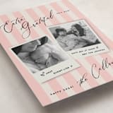 "Extra" - Holiday Birth Announcement Cards in Berry by Vivian Yiwing - Detail