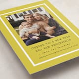 "Brighter Side" - Holiday Birth Announcement Cards in Citron by Amy Kross - Detail