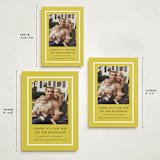 "Brighter Side" - Holiday Birth Announcement Cards in Citron by Amy Kross - Formats Available