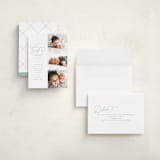 "Extra Cheer Here" - Holiday Birth Announcement Cards in Mint by Everett Paper Goods - Assembled