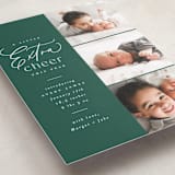 "Extra Cheer Here" - Holiday Birth Announcement Cards in Fir by Everett Paper Goods - Detail