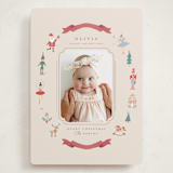 "Festive Dreams" - Holiday Birth Announcement Cards in Halo by Teju Reval - Front