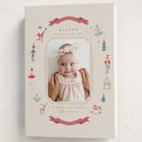 "Festive Dreams" - Holiday Birth Announcement Cards in Halo by Teju Reval - Folded Card