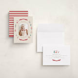 "Festive Dreams" - Holiday Birth Announcement Cards in Halo by Teju Reval - Assembled