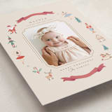 "Festive Dreams" - Holiday Birth Announcement Cards in Halo by Teju Reval - Detail