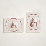 "Festive Dreams" - Holiday Birth Announcement Cards in Halo by Teju Reval - Photo Orientation Options