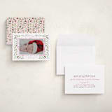 "Merry Little Christmas Greenery" - Holiday Birth Announcement Cards in Carnation by Alethea and Ruth - Assembled