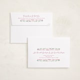"Merry Little Christmas Greenery" - Holiday Birth Announcement Cards in Carnation by Alethea and Ruth - FREE Recipient Addressing