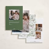 "Very Merry" - Holiday Birth Announcement Cards in Snow by Leah Bisch - Back of Card Options