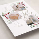 "Very Merry" - Holiday Birth Announcement Cards in Snow by Leah Bisch - Detail