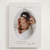 "More joy" - Holiday Birth Announcement Cards in Pine by Maja Cunningham - Front