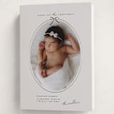 "More joy" - Holiday Birth Announcement Cards in Pine by Maja Cunningham - Folded Card