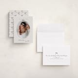 "More joy" - Holiday Birth Announcement Cards in Pine by Maja Cunningham - Assembled