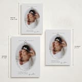 "More joy" - Holiday Birth Announcement Cards in Pine by Maja Cunningham - Formats Available