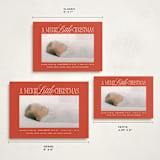 "Littlest Christmas" - Holiday Birth Announcement Cards in Poinsettia by Brooke Chandler - Formats Available