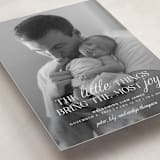 "Little Things" - Holiday Birth Announcement Cards in Frost by Karen Glenn - Detail