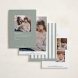 "Our Merry Little Christmas" - Holiday Birth Announcement Cards in Sugar by Jenna Holcomb - Back of Card Options