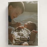 "Our Merry Little Christmas" - Holiday Birth Announcement Cards in Sugar by Jenna Holcomb - Folded Card