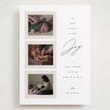 "So Many Reasons" - Holiday Birth Announcement Cards in Snow by Ashley Iwafuchi - Front