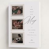 "So Many Reasons" - Holiday Birth Announcement Cards in Snow by Ashley Iwafuchi - Folded Card