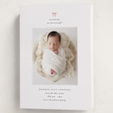 "our precious gift" - Holiday Birth Announcement Cards in Candy Cane by Carolyn Nicks - Folded Card