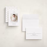"our precious gift" - Holiday Birth Announcement Cards in Candy Cane by Carolyn Nicks - Assembled