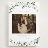 "Aurelia" - Holiday Birth Announcement Cards in Winter by Erin L. Wilson - Front