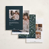 "Aurelia" - Holiday Birth Announcement Cards in Winter by Erin L. Wilson - Back of Card Options