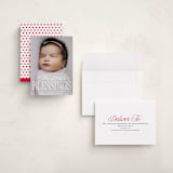 "blessed welcome" - Holiday Birth Announcement Cards in Snow by Susan Asbill - Assembled