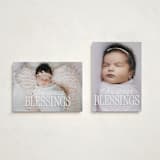 "blessed welcome" - Holiday Birth Announcement Cards in Snow by Susan Asbill - Photo Orientation Options