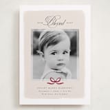 "Our Blessed Gift" - Holiday Birth Announcement Cards in Vanilla by Nicoletta Savod - Front