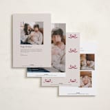 "Our Blessed Gift" - Holiday Birth Announcement Cards in Vanilla by Nicoletta Savod - Back of Card Options