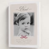 "Our Blessed Gift" - Holiday Birth Announcement Cards in Vanilla by Nicoletta Savod - Folded Card
