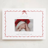 "lovely holiday" - Holiday Birth Announcement Cards in Crimson by Grae - Front