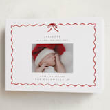 "lovely holiday" - Holiday Birth Announcement Cards in Crimson by Grae - Folded Card