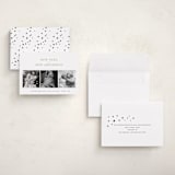 "Awaits" - Holiday Birth Announcement Cards in Ink by Blustery August - Assembled