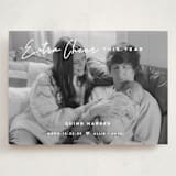 "Extra Cheer" - Holiday Birth Announcement Cards in Snow by fatfatin - Front