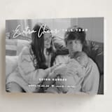 "Extra Cheer" - Holiday Birth Announcement Cards in Snow by fatfatin - Folded Card