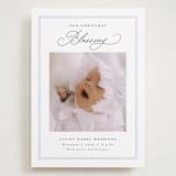 "Christmas Blessing" - Holiday Birth Announcement Cards in Sky by Nicoletta Savod - Front