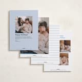 "Christmas Blessing" - Holiday Birth Announcement Cards in Sky by Nicoletta Savod - Back of Card Options