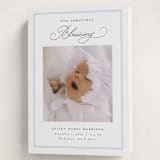 "Christmas Blessing" - Holiday Birth Announcement Cards in Sky by Nicoletta Savod - Folded Card