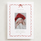 "lovely holiday" - Holiday Birth Announcement Cards in Crimson by Grae - Front