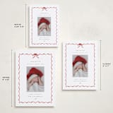 "lovely holiday" - Holiday Birth Announcement Cards in Crimson by Grae - Formats Available