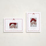 "lovely holiday" - Holiday Birth Announcement Cards in Crimson by Grae - Photo Orientation Options