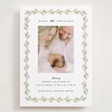 "Little Christmas" - Holiday Birth Announcement Cards in Mistletoe by Julie Murray - Front