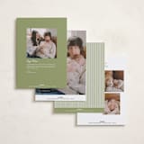 "Little Christmas" - Holiday Birth Announcement Cards in Mistletoe by Julie Murray - Back of Card Options