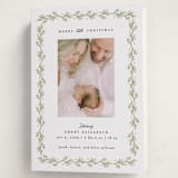 "Little Christmas" - Holiday Birth Announcement Cards in Mistletoe by Julie Murray - Folded Card