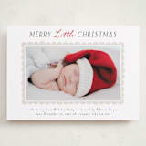 "Merry Scallop" - Holiday Birth Announcement Cards in Holly by Hooray Creative - Front