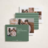 "Merry Scallop" - Holiday Birth Announcement Cards in Holly by Hooray Creative - Back of Card Options